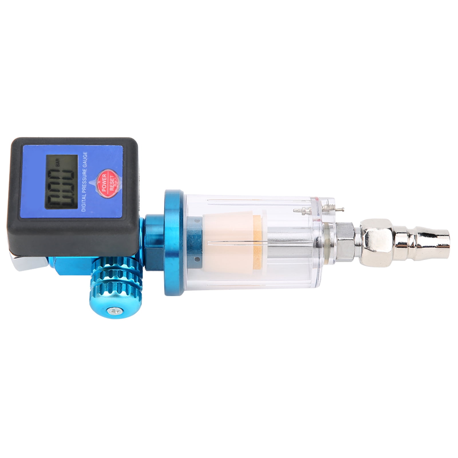 Oil‑Water Separator Durable Digital Air Pressure Meter MF08 MF01 Quick Response with Connector 1/4in Thread for Adjust Air Pressure 