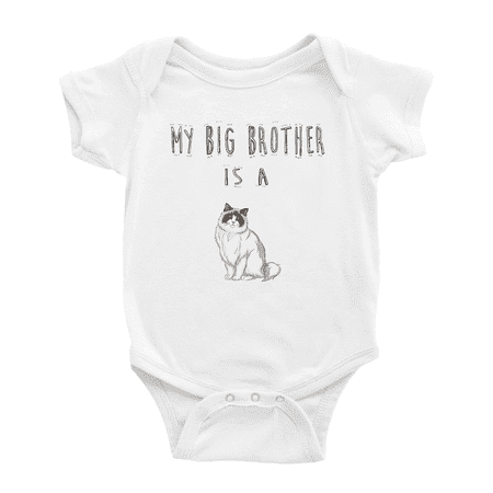 

My Big Brother Is A Ragdoll Cat Cute Baby Clothing Bodysuits For Boy Girl