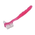 thumbnail image 4 of Denture Toothbrush, Double Sided Professional False Teeth Brush Soft Hair  For Elderly For Home Travel Pink, 4 of 8