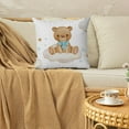 thumbnail image 4 of Blue Moon Bear Crib Bedding Set -, 3 Piece Baby Crib Set - & Double Layer Dotted Backing Flannel Blanket, Crib Sheet, Pillow Cover, Nursery Crib Set - for Toddler Infants, Fitted Sheet Set -(60"x80"), 4 of 6