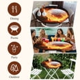 thumbnail image 7 of Golf Ball Round Tablecloth, Fitted Table Cover with Elastic for 55"-60" Round Tables, Sport Modern Glowing Burning Classic Art Table Cloth Outdoor Indoor Dinning Party Waterproof Tablecloths, 7 of 7