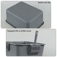 thumbnail image 3 of Afromy 4-Pack Plastic High Wall Cat Litter Box with Scoop, Open Air Kitty Litter Pan,  Gray, 3 of 7