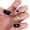 White, variant on Reusable Handmade Acrylic Press-on Nails - Champagne-colored Crystal Stone Wearable Nail Art