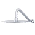 thumbnail image 4 of 10-in Low Profile Rain Showerhead with Swivel Ball Brass Joint and Soft Silicone Tips Matte Stainless Steel, 4 of 5