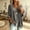 Gray v neck bell sleeve top women a1, variant on Women's V Neck Flare Bell Sleeve Casual Top Boho Flared Three Quarter Length Blouse Fashion Fall Spring Outfit, Light Blue 2XL