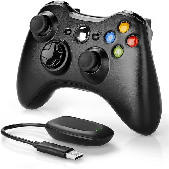Wireless Game Controller for Xbox 360/Android/PS3/PC, Gamepad with 2.4G Connection Adapter -Black