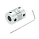thumbnail image 1 of 1Pcs Acoplamiento de eje de aleación de aluminio de 3mm a 8mm L25xD19 Conector de motor paso a paso flexible Plata, 1 of 6