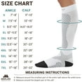 thumbnail image 3 of Mojo Men and Womens Compression Knee High 20-30mmHg for Swelling - White, Large, 3 of 8