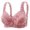 Pink, variant on Bra Women Front Buckle Lace Print Malformed Rimless Vest Underwear for Everyday Comfort and Support Pink 42