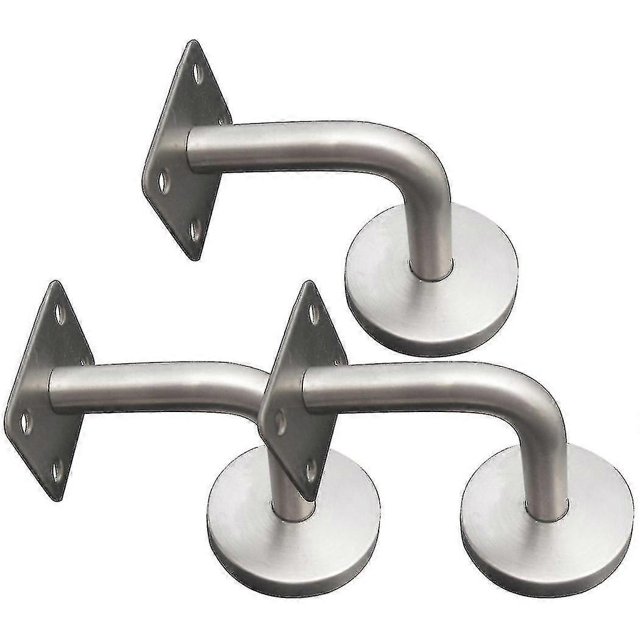 3pcs Elegant Replacement Handrail Bannister Stair Rail Supports Brackets For Hotel Gym Restaurant O