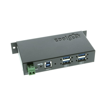 Power Slot Hub (Coolgear USB 3.0 4-Port Industrial Hub Metal Case Din Rail Mount, 12 Volt 5amp Power supply)