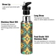 thumbnail image 3 of Yayeee 20oz Insulated Water Bottle Double Wall Stainless Steel with Flip Straw Lid, Geometric Patterns, 3 of 7