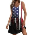 thumbnail image 2 of GERsome Women's 4th of July Patriotic American Flag Sleeveless T-Shirts Dress, 2 of 6