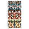 thumbnail image 1 of ABPHQTO Cortina de ducha de poliéster impermeable de estilo tribal colorido y ganchos 90x180 cm, 1 of 1