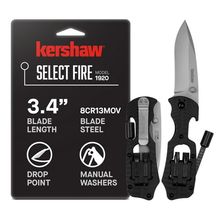 Kershaw SELECT FIRE 1920 Cutting Knife - 3.39 in. Blade
