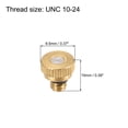 thumbnail image 2 of Uxcell 10/24 UNC 0.3mm Orifice Dia Brass Misting Nozzle for Outdoor 10 Pack, 2 of 5