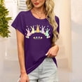 thumbnail image 1 of TaTaai Fashion Casual Women T Shirt Cotton Easter Print Crew Neck Short Sleeve Loose Fit Soft Breathable Lightweight Daily Holiday Street Wear Top Gift, 1 of 6