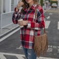 thumbnail image 3 of Blusas de otoño con cuello en V para mujer Estilo casual de un solo pecho Traje de diario de corte holgado FLhrweasw Para estrenar, 3 of 6