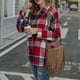 thumbnail image 3 of Blusas de otoño con cuello en V para mujer Estilo casual de un solo pecho Traje de diario de corte holgado FLhrweasw Para estrenar, 3 of 6
