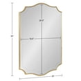 thumbnail image 6 of Kate and Laurel Hollyn Glam Scalloped Wall Mirror, 20 x 30, Gold, Decorative Large Traditional Wall Decor, 6 of 8