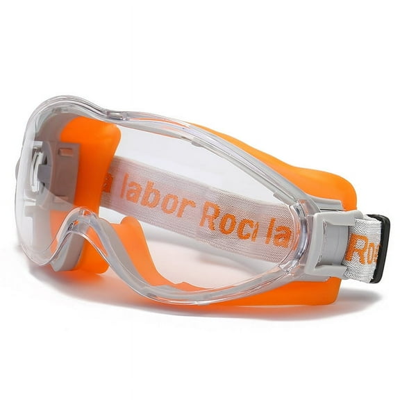 TOP-MAX Safety Goggles, Unisex Eye Protection, UV400 Protection Glasses, for Outdoor Activity (Orange)