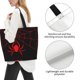 thumbnail image 3 of Disketp Red Spider Bolsa Tote Estampada para Mujer, Bolso de Hombro y de Mano para Compras y Viajes, 3 of 8
