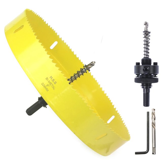Sierra perforadora JIECHENG, 229 mm, bimetálica para madera, metal y paneles de yeso