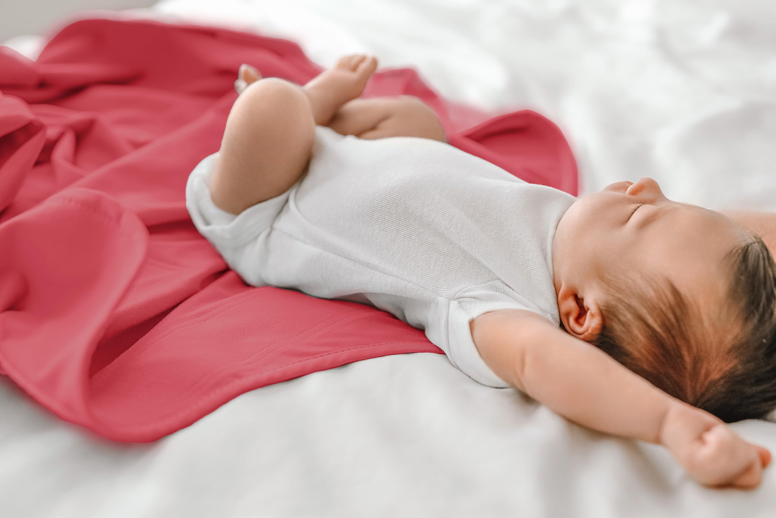 The Ollie Swaddle - Helps to Reduce The Moro (Startle) Reflex - Made from a Custom Designed Moisture-Wicking Material (Sunset)