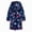 R253-Navy, variant on NOLDARES Girls Boys Fleece Hooded Robes, Warm Printed Bath Robe for Kids Soft Fuzzy Bathrobe for Gifts,Red,2-3 Y