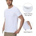 thumbnail image 4 of wirarpa Mens 2 Pack Cotton Crew Neck T-Shirts Short Sleeve Summer Tops Fashion Basic Tees White Size Medium, 4 of 6