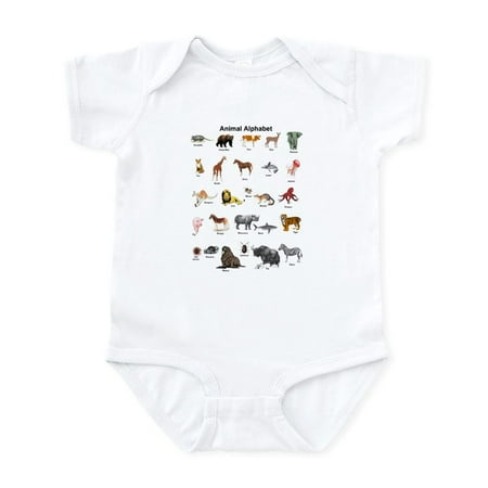 

CafePress - Animal Pictures Alphabet Infant Bodysuit - Baby Light Bodysuit Size Newborn - 24 Months