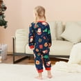 thumbnail image 6 of Odeerbi Christmas Pajamas for Family Holiday Short Sleeve Family Christmas Pajamas Matching Sets Infant Casual Print Top with Bottom Outfits Home Wear Sleepwear Family Matching PJs Set Blue, 6 of 6