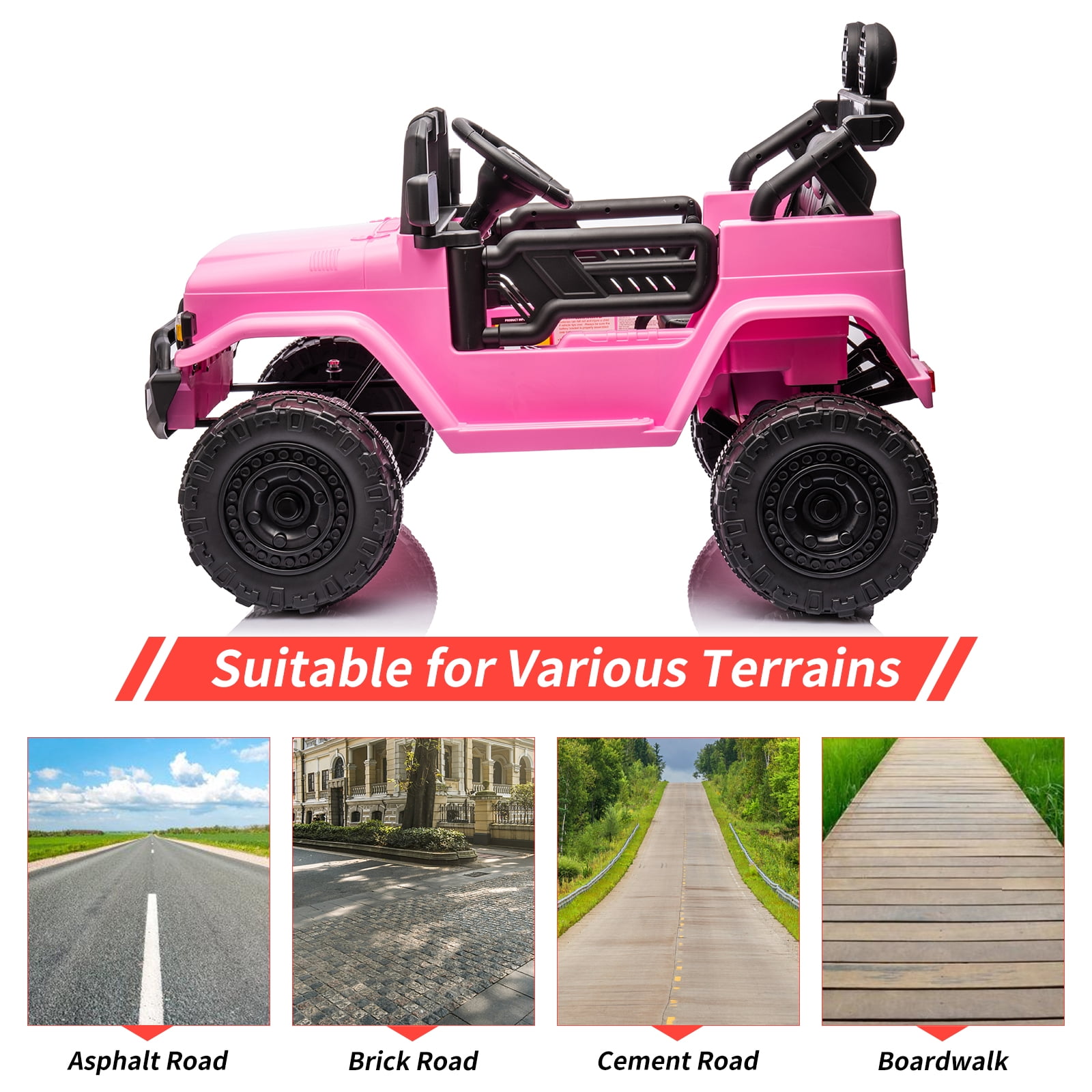 12V Ride on Truck Car, 7AH Licensed Toyota Ride on Car, Battery Powered Kids Car, EVA Tires, Ride On Toy for Kids