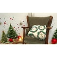 thumbnail image 4 of Serafina Home Christmas Holiday Throw Blanket: Decorative Wreath with Greetings Cheers Merry Peace Joy on Ivory Beige Background, 4 of 7