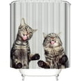 thumbnail image 3 of Bathroom Kitty Cat Design Shower Curtain 70" x 70" Standard Size, 3 of 3