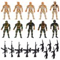 thumbnail image 1 of FELTECHELECTR 10 figuras de soldados, moldes de plástico para juegos de guerra militares, 1 of 6
