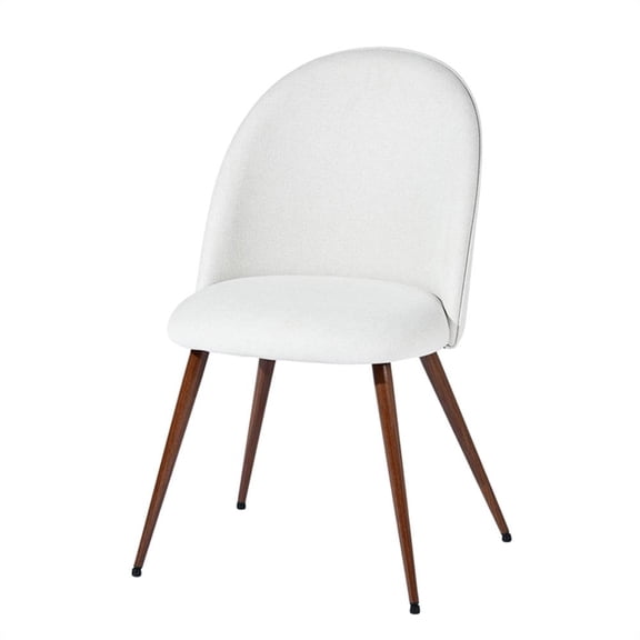 Homy Casa 18.9" Upholstered Fabric Dining Chair in Beige (Set of 6)