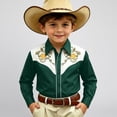 thumbnail image 2 of FYDUU Boys Casual Shirts Western Cowboy Long Sleeve Shirts Classic Fit Button Up Tops For Kids Vintage Shirt Party Wear 6-7 Years, 2 of 4