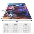 thumbnail image 3 of Balery Colorful Frog Among Flowers Manta de Felpa Suave y Acogedora – Cobija de Franela Aterciopelada para Cama, Lavable y Cálida para Sofá, Mascotas, Transpirable-80"x60", 3 of 7