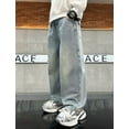 thumbnail image 7 of Kiijoy Toddler Boys Straight Leg Baggy Graphic Jeans Loose Fit Streetwear Denim Pants, Sizes 4-5, 7 of 7