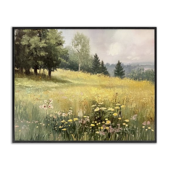 Stupell Industries Lush Summer Meadow Black Framed Giclee Art design by LSR Creative Studio, 11 x 14