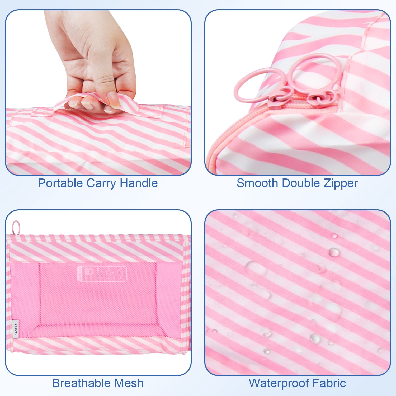Packing Cubes for Travel,AILKIN 10 PCS,Compression Bags For Travel with Shoe&Hanging Toiletry Bag,Suitcase Travel Accessories Essentials Organizer Bags Packing Cubes for Luggage Compression，Pink
