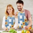 thumbnail image 3 of Pioneer Flower Floral Print Pattern Apron for Women and Men, Cotton Linen Waterproof with Pockets, Adjustable, 33x27 Inch for Kitchen, Gardening, BBQ, Salon, 3 of 6