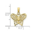 thumbnail image 2 of 10k Gold Sparkle-Cut Butterfly Angel Wings Pendant Necklace Pendant for Women - .8 Grams, 2 of 2