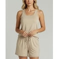 thumbnail image 3 of Real Essentials 4 Piece: Women's Super-Soft Tank Top and Short Pajama Set - Loungewear Sleepwear (Available in Plus Size), 3 of 7