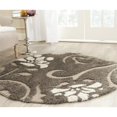 thumbnail image 2 of Safavieh Florida Shag Collection SG464-7913 Tapis Rond Fumée et Beige (4 Pieds Diamètre), 2 of 3