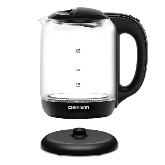 Hervidor Eléctrico Chefman 1.7 Litros con Base Giratoria 360° negro