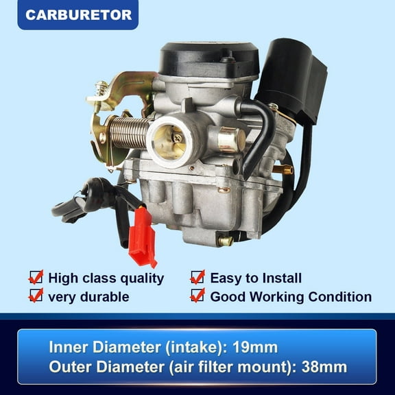 TCMT 50cc GY6 Electric Choke Carburetor for Scooter Moped ATV Parts
