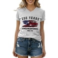 thumbnail image 3 of 250th Anniversary USA Shirt USA Womens T Shirts Graphic Flag Independence Days Tees BK1 Top L, 3 of 5