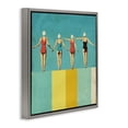 thumbnail image 2 of Stupell Industries Modern Four Figures on the Pool Gray Floating Frame Canvas Art, 18 x 18, by Layla Oz, 2 of 8